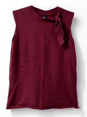Gap Burgundy Shirt Size Small with Bow Embellishment